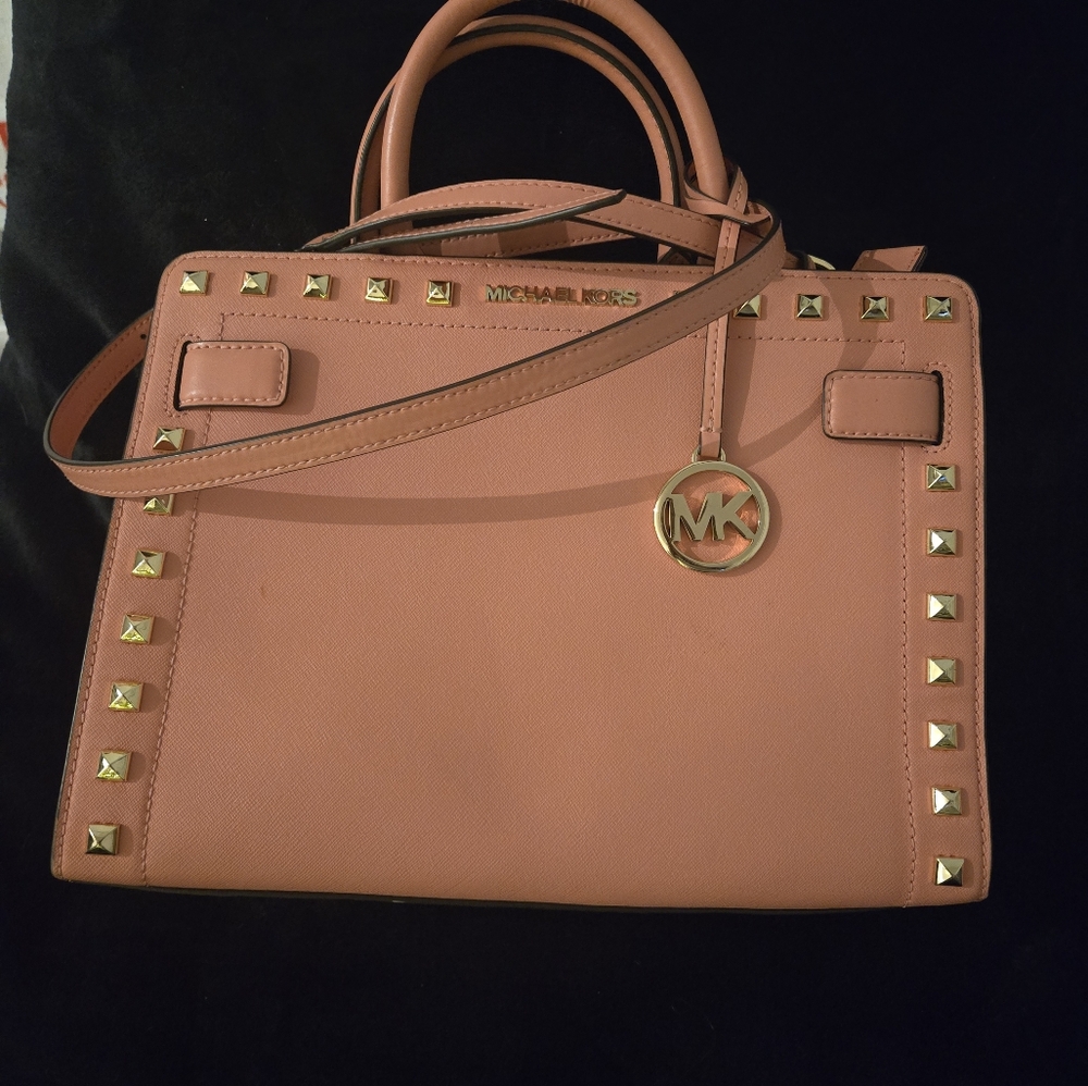 Michael Kors Peach Studded Women's Bag